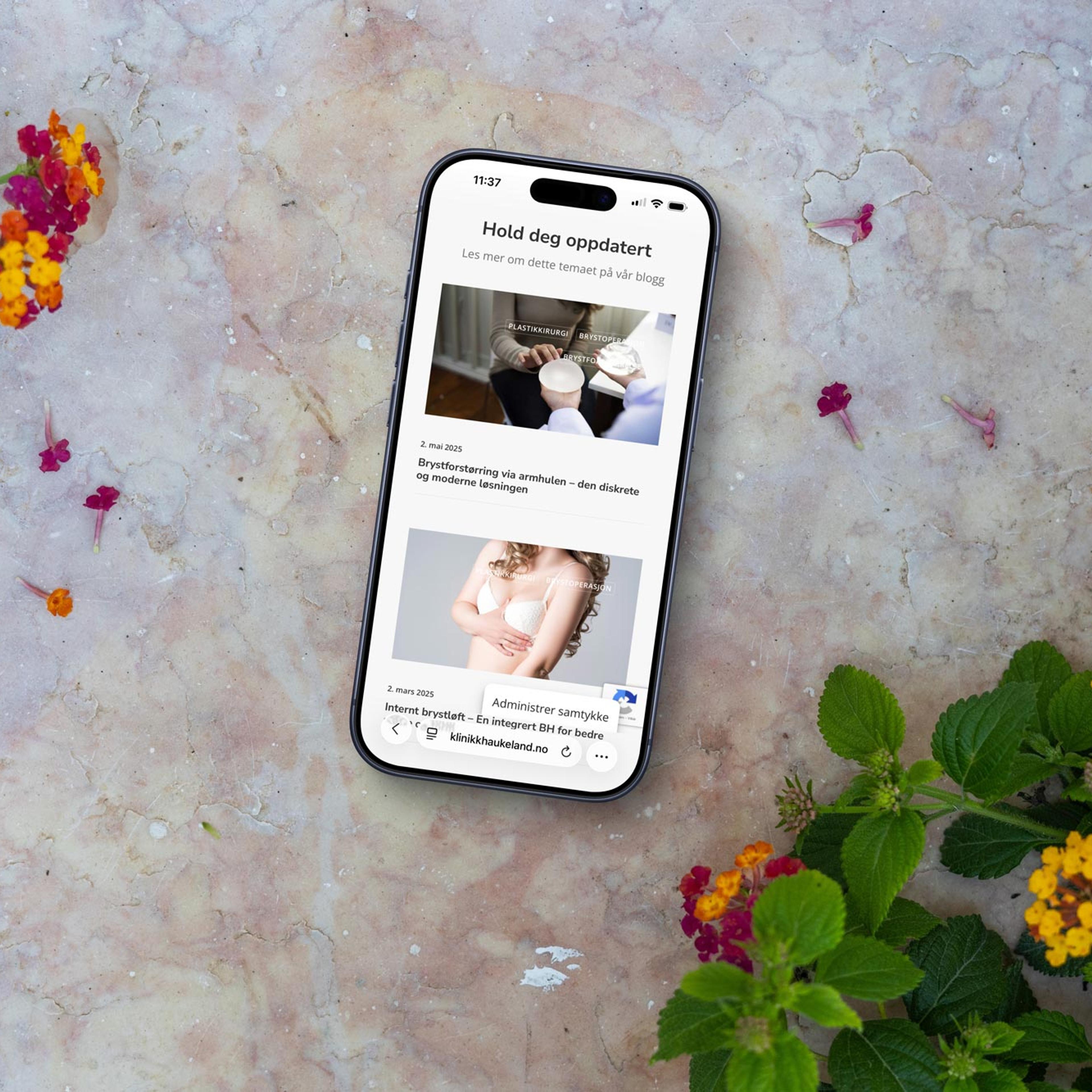 Klinikk Haukeland nettside med SEO-optimalisert struktur