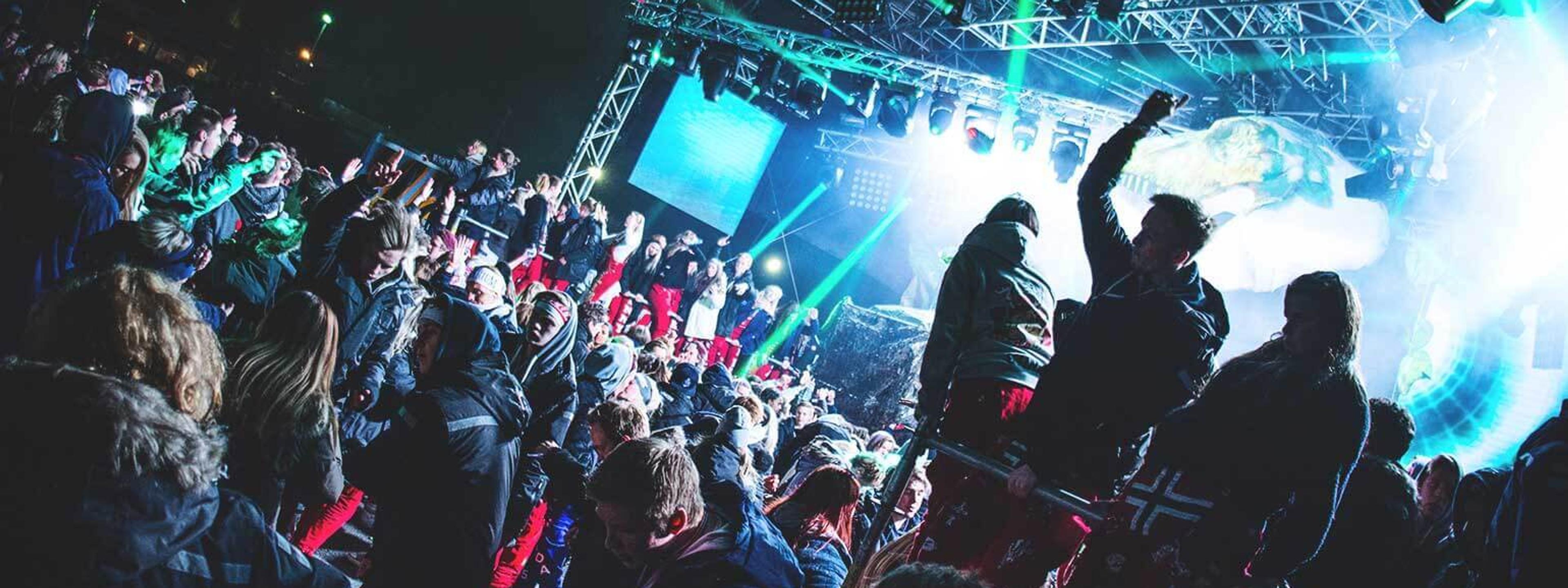 Forsiden av Landstreff Lillehammer festivalapp vist på iPhone