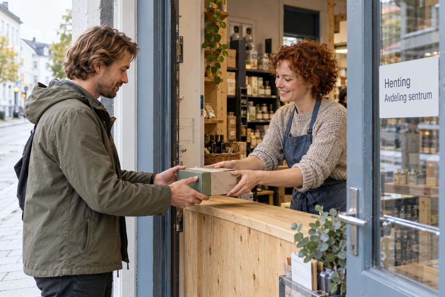 Tilgjengelig for sending og tilgjengelig for henting må knyttes til riktig lagersted.