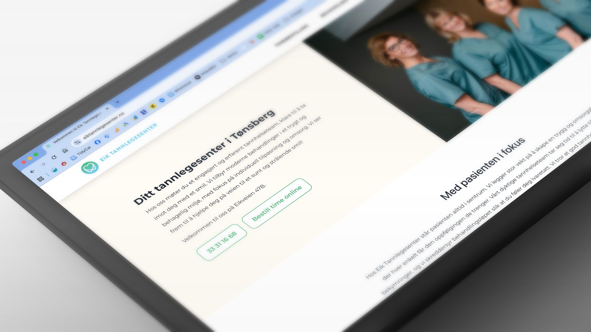 WordPress-hjemmeside for Eik Tannlegesenter
