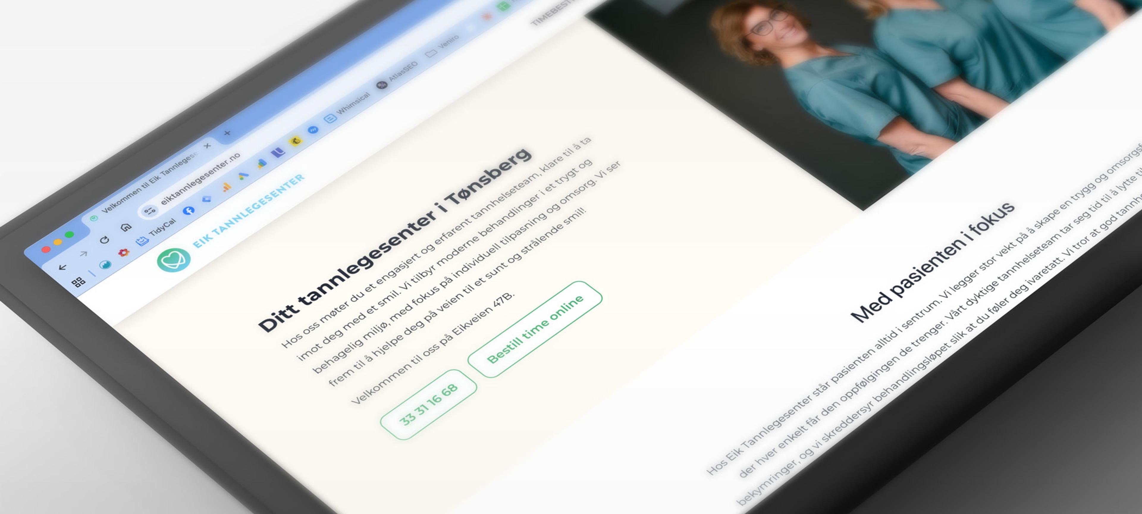 WordPress-hjemmeside for Eik Tannlegesenter