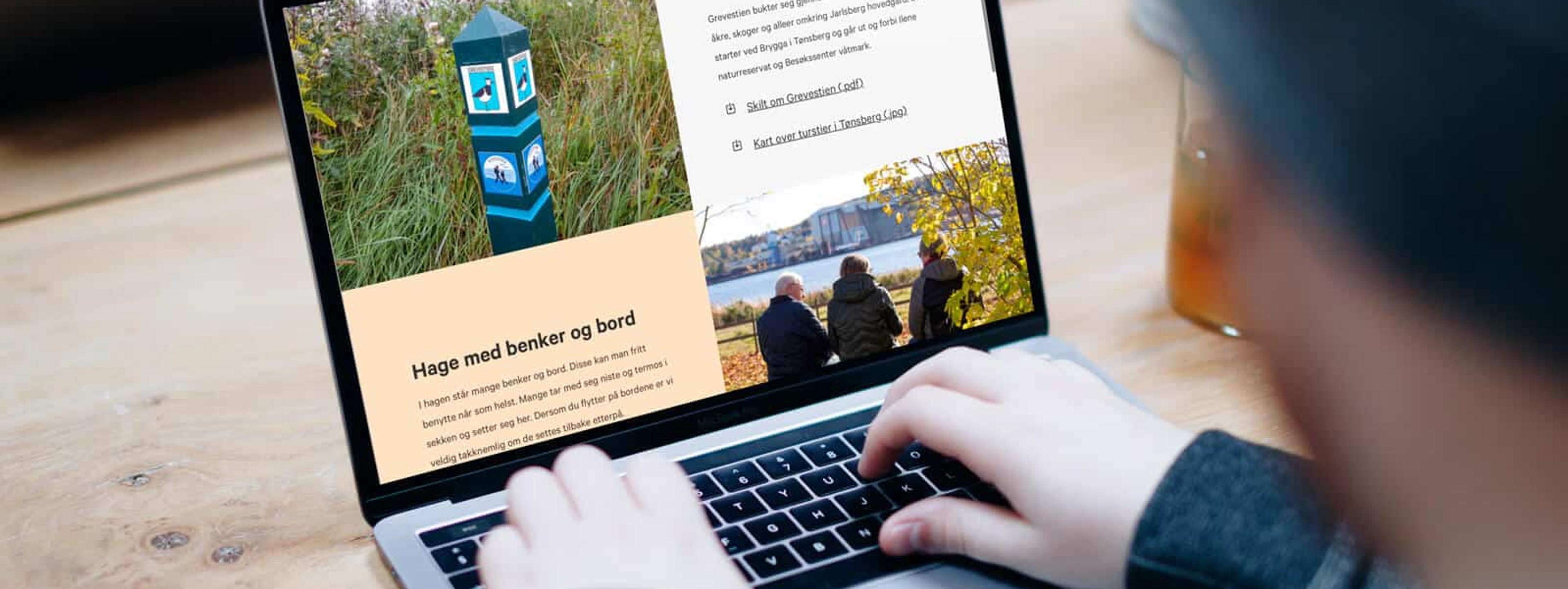 Forsiden av ILENE.no med naturbilder og våtmarksinformasjon