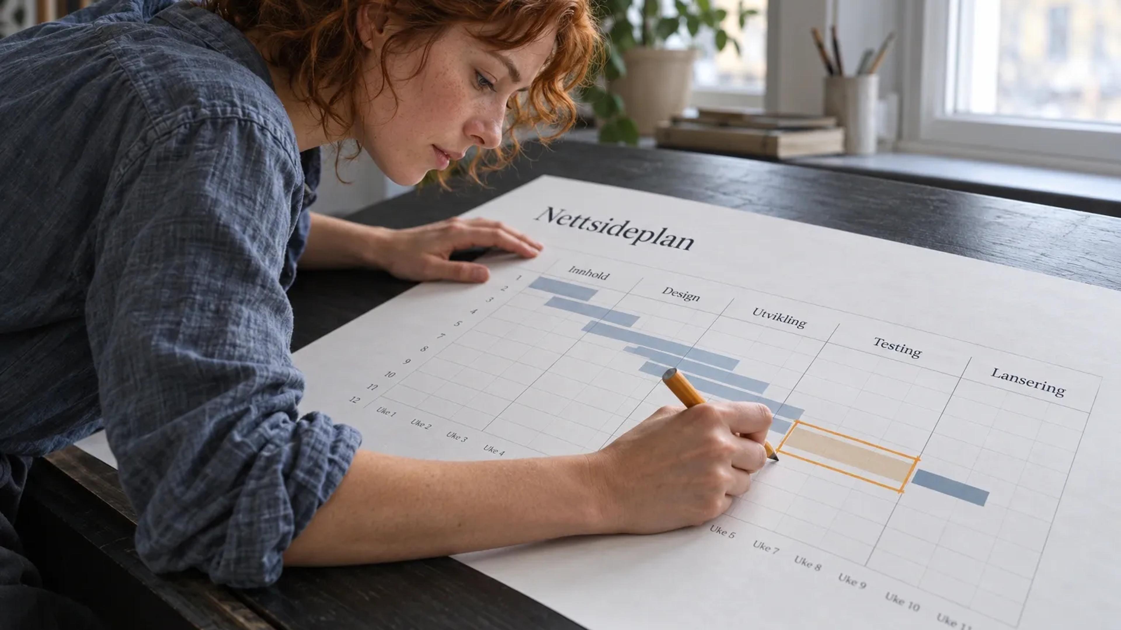 Omfang, innhold, beslutninger og testing som grunnlag for en realistisk lanseringsdato.