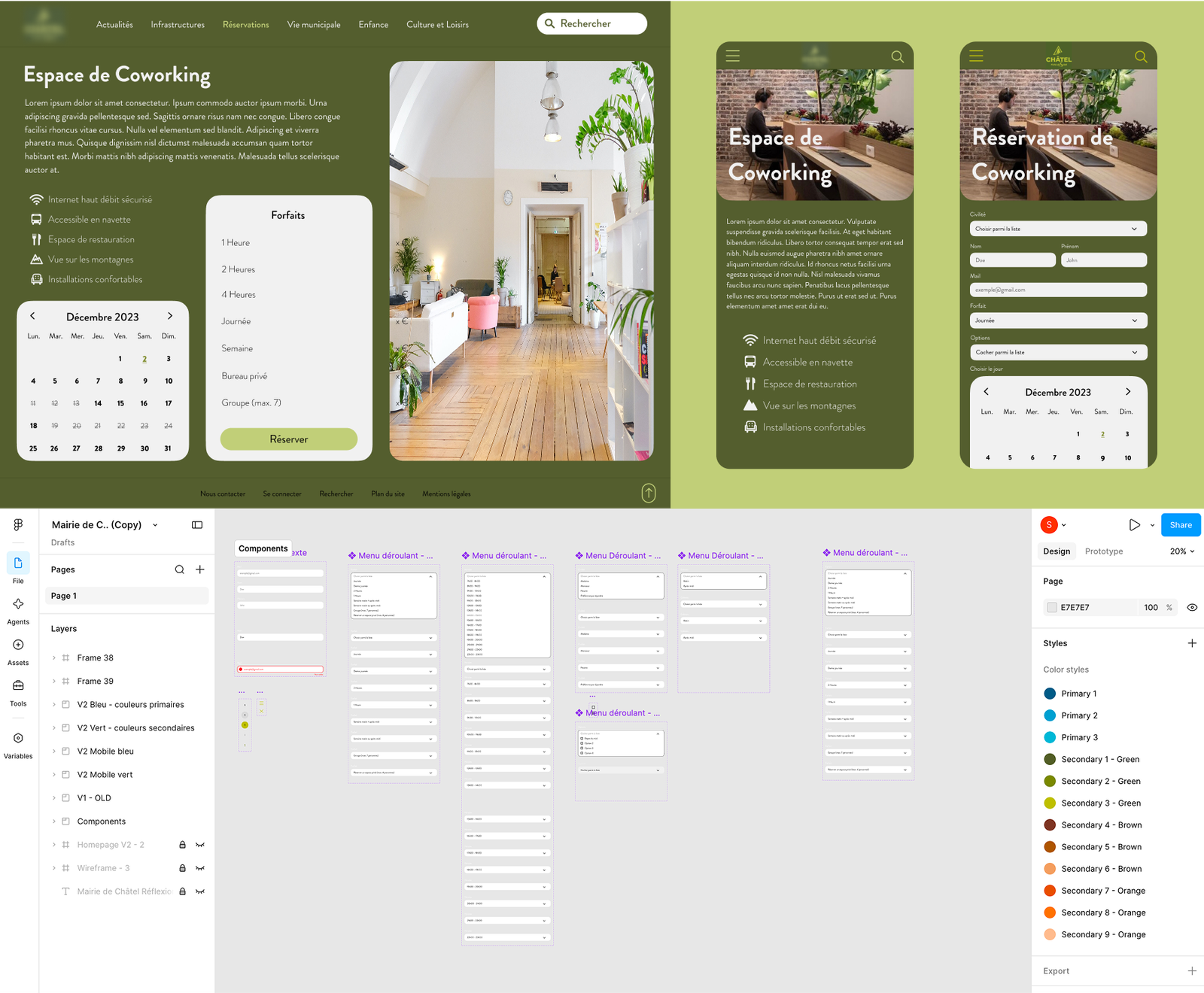 Site de coworking — visuel principal