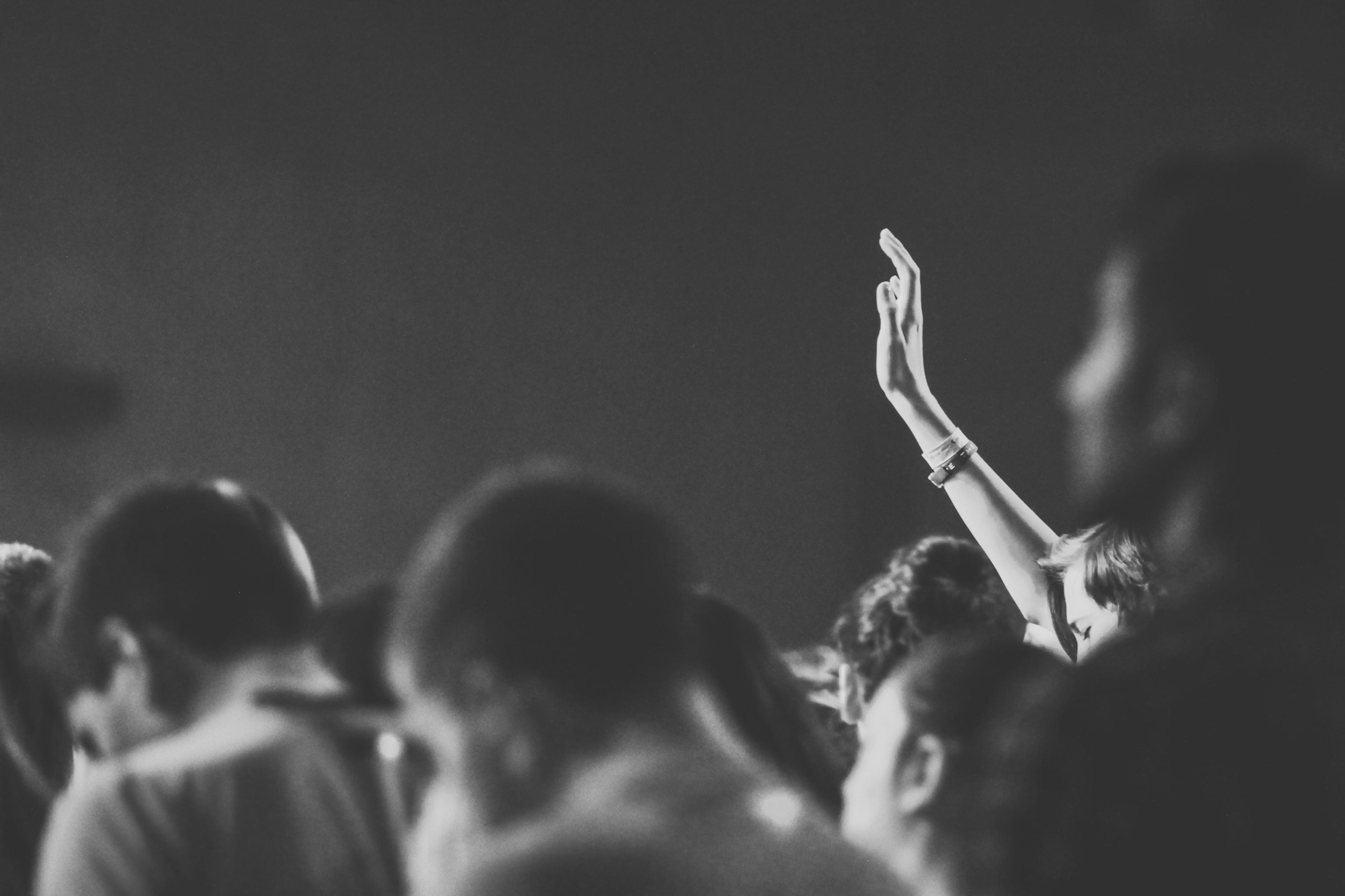 A single raised hand