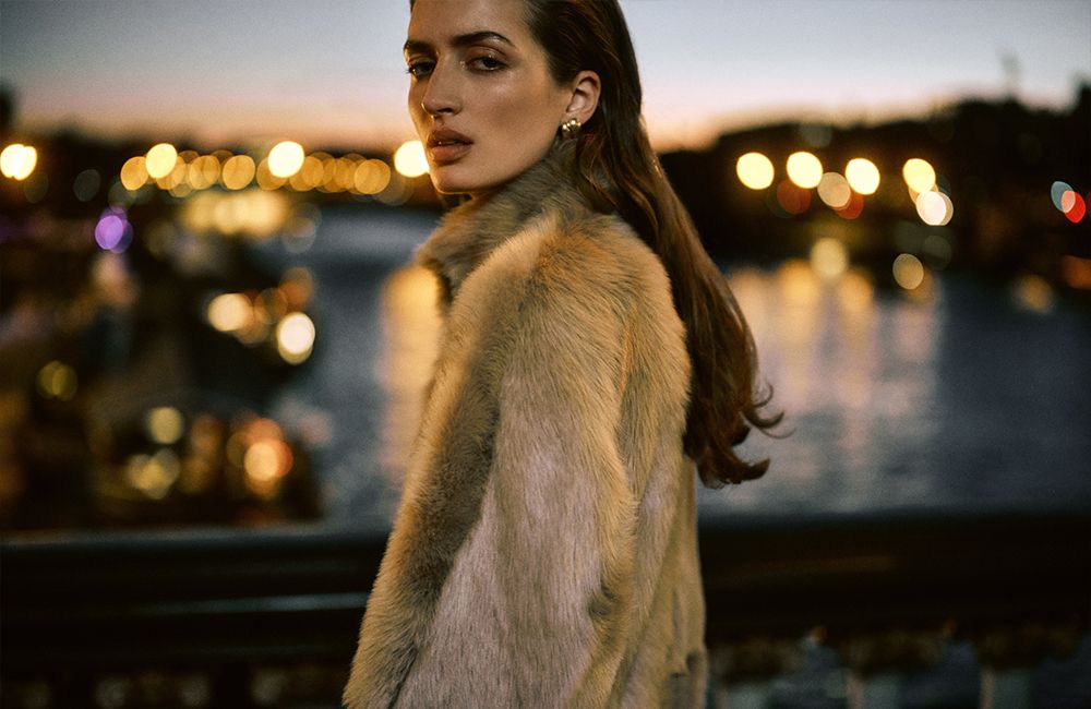 Edra Leather Cape Scarf | Nour Hammour - Nour Hammour