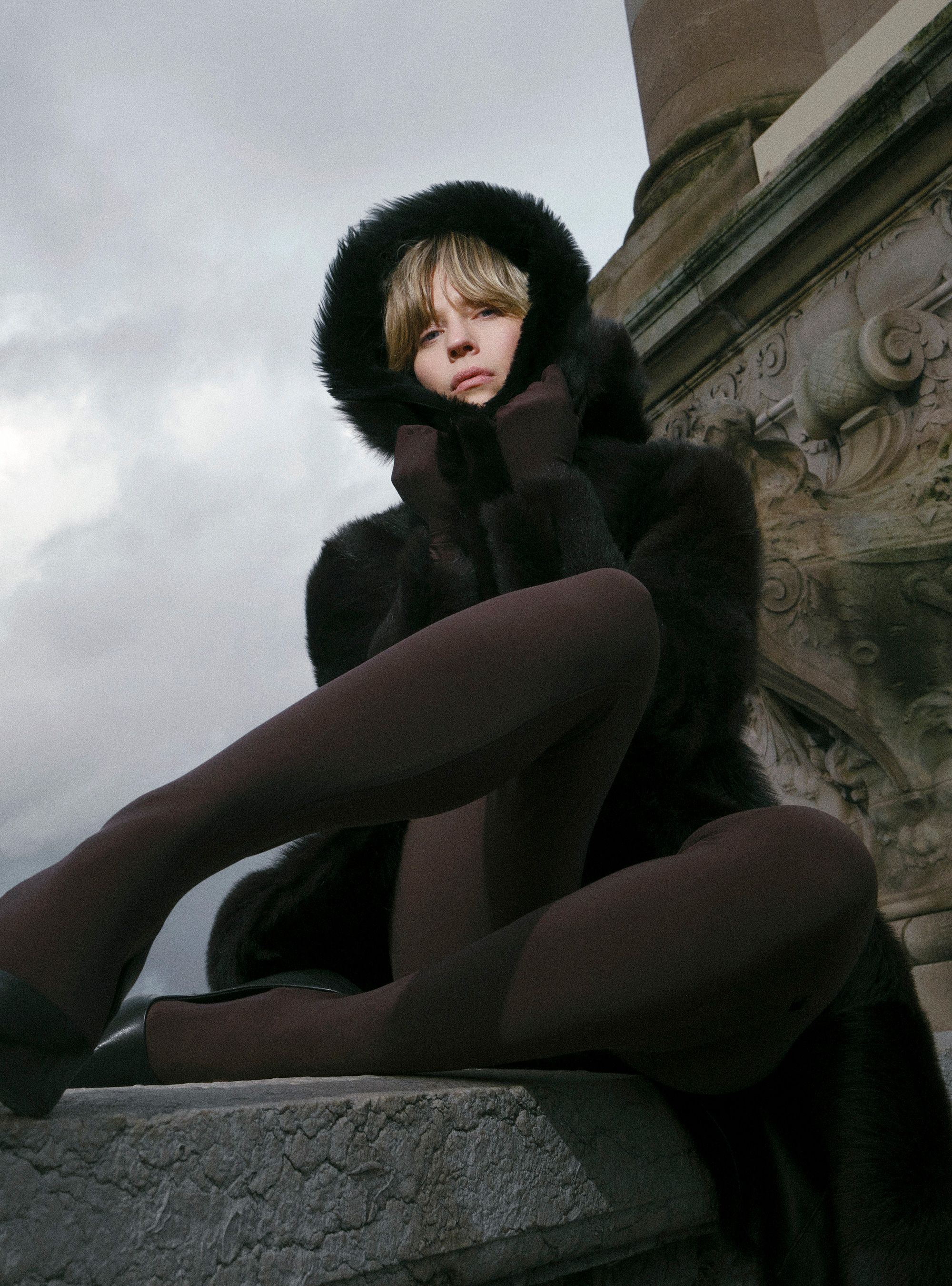 NOTRE émor wave silhouette fluffy coat wave silhouette fluffy coat【12月下旬順次配送予定】 – NOTRE émor