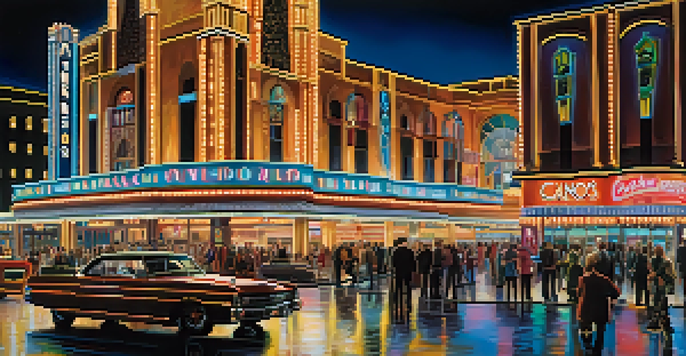 A lively nighttime view of Reno's casinos with bright neon lights and people enjoying the atmosphere.