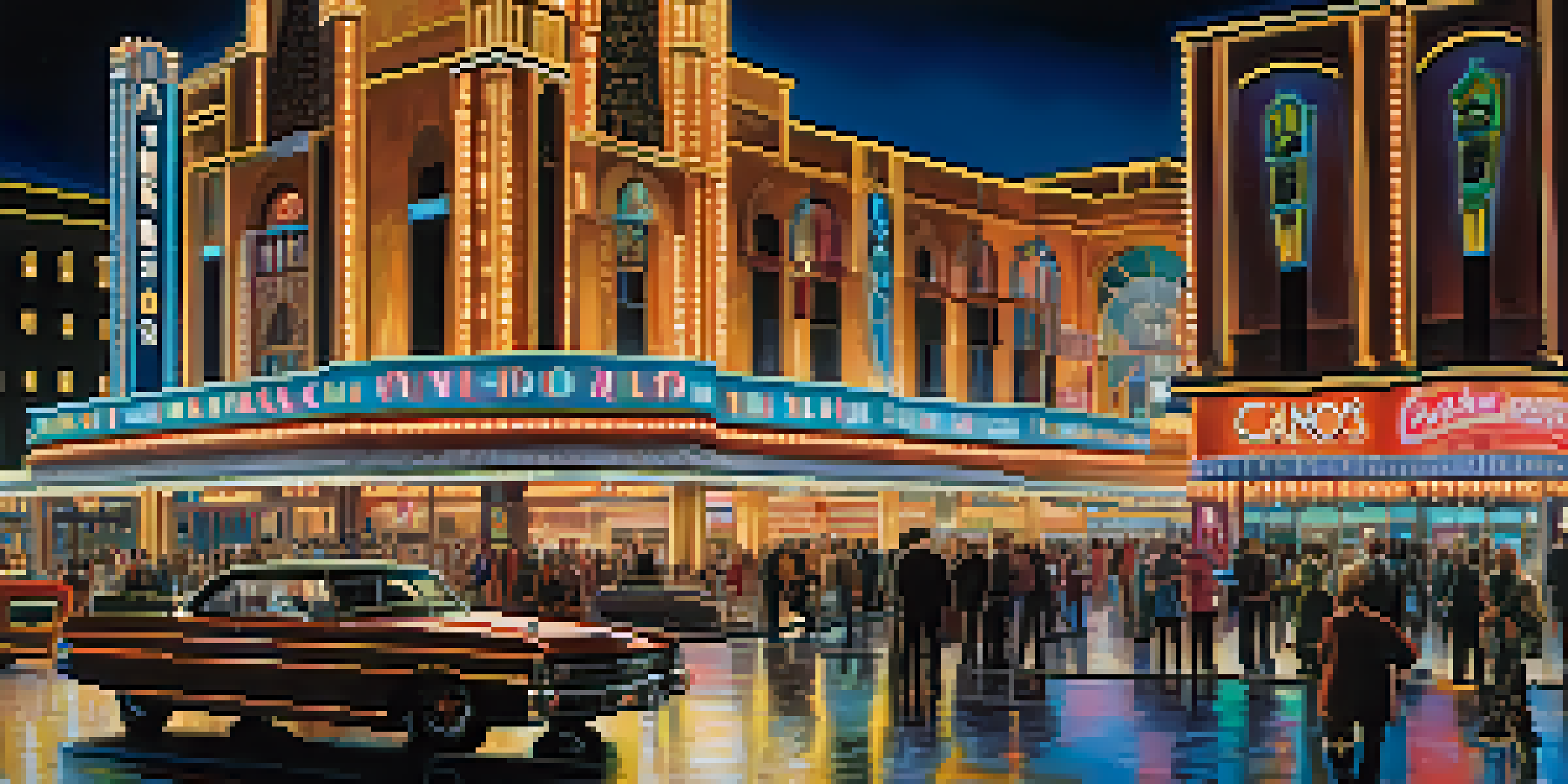 A lively nighttime view of Reno's casinos with bright neon lights and people enjoying the atmosphere.