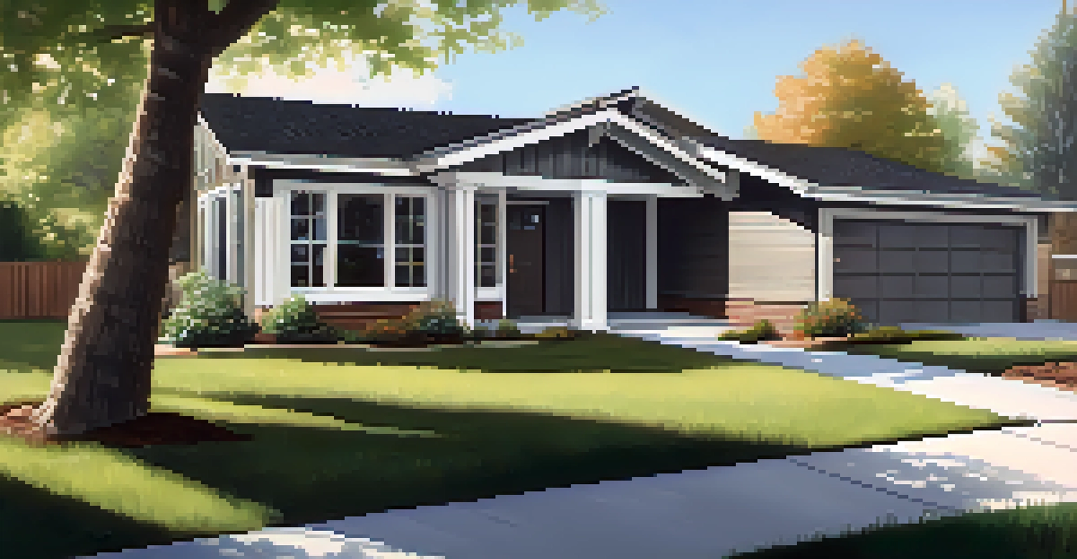 A detailed view of a modern single-family home in Reno, showcasing its architecture and landscaping under soft sunlight.