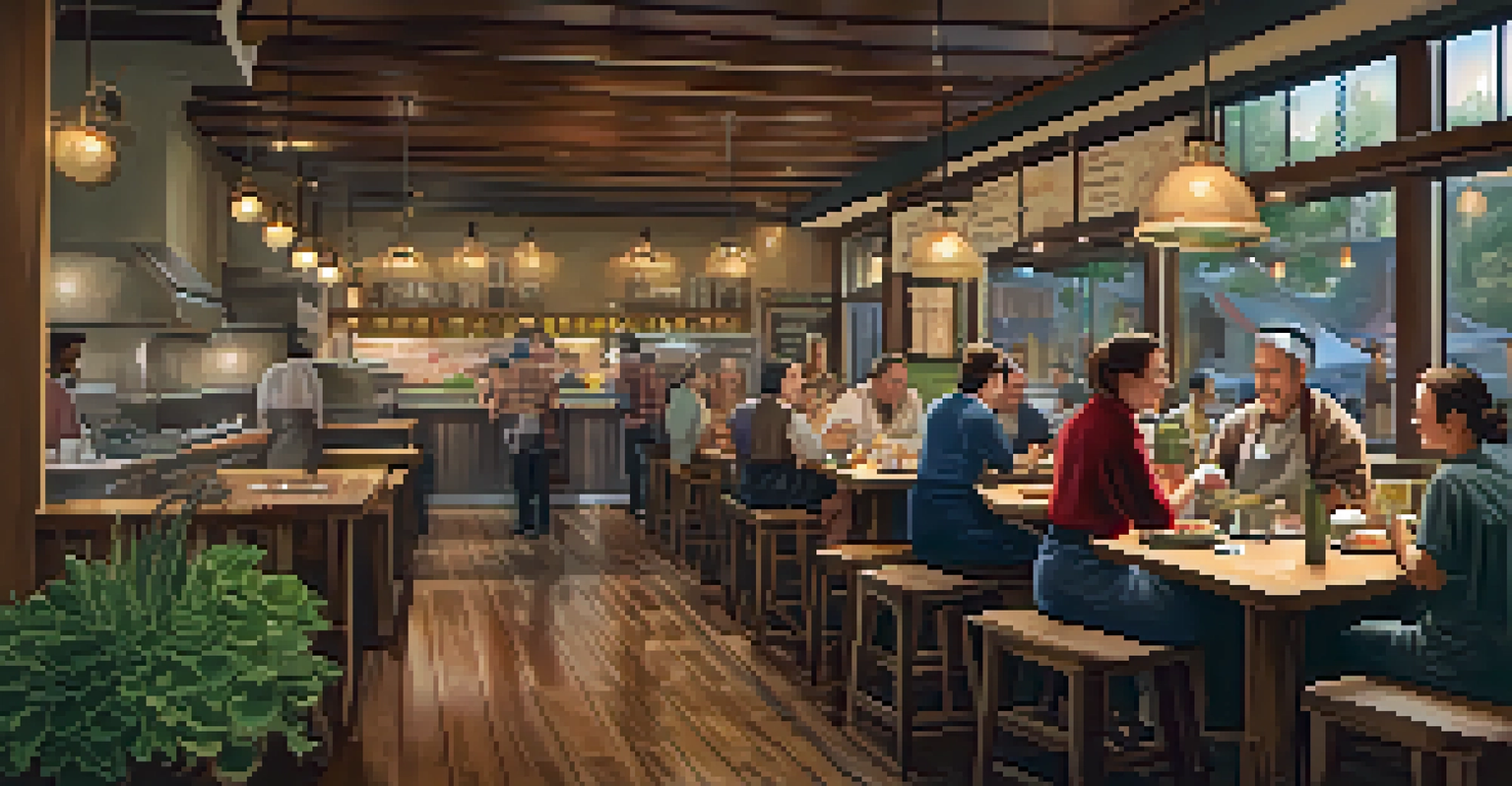 Interior of a cozy restaurant in Reno with patrons enjoying local food.