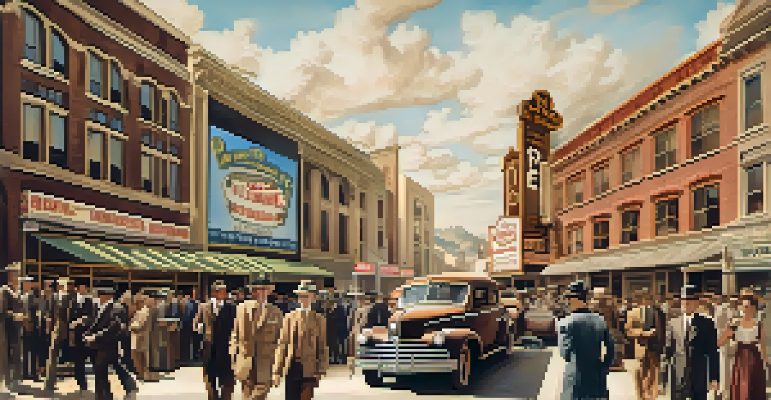 A nostalgic collage of Reno's transformation during the Great Depression with historical images and newspaper headlines.