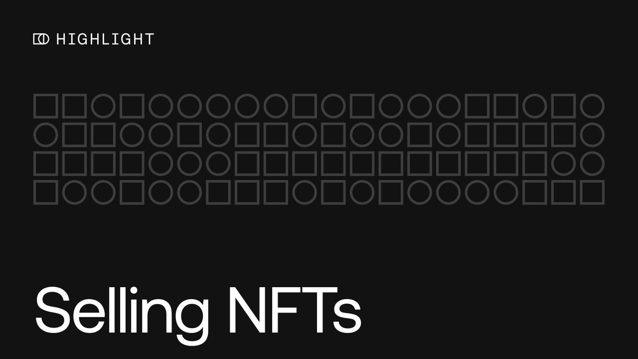 Selling NFT art header image