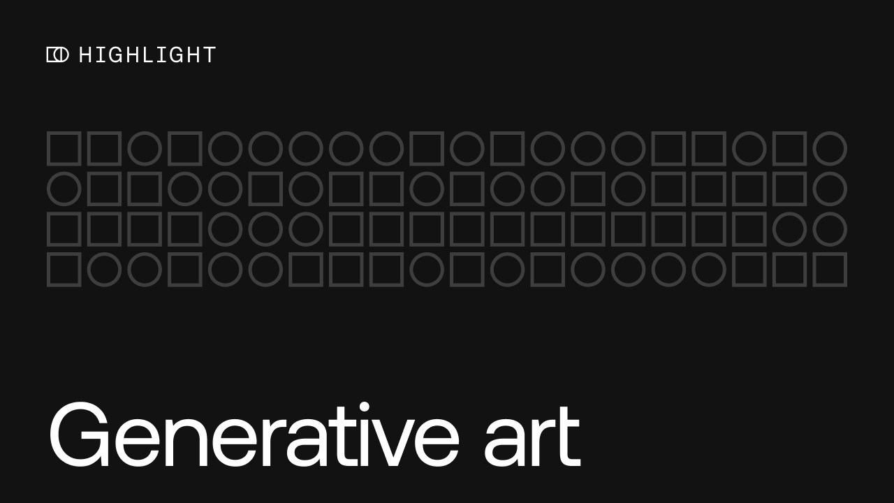 What is generative art? header image