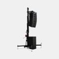 Work Pro WT 500 med line array upplyft och subwoofer mellan frambenen