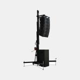 Work Pro WT 500 med line array upplyft och subwoofer mellan frambenen