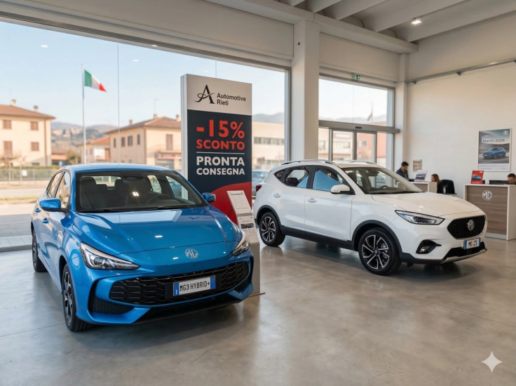 Pronta Consegna e sconti fino al -15%: il momento MG è adesso da Automotive Rieti