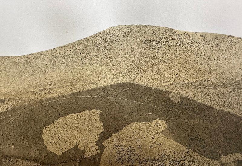 A painting made from recycled materials