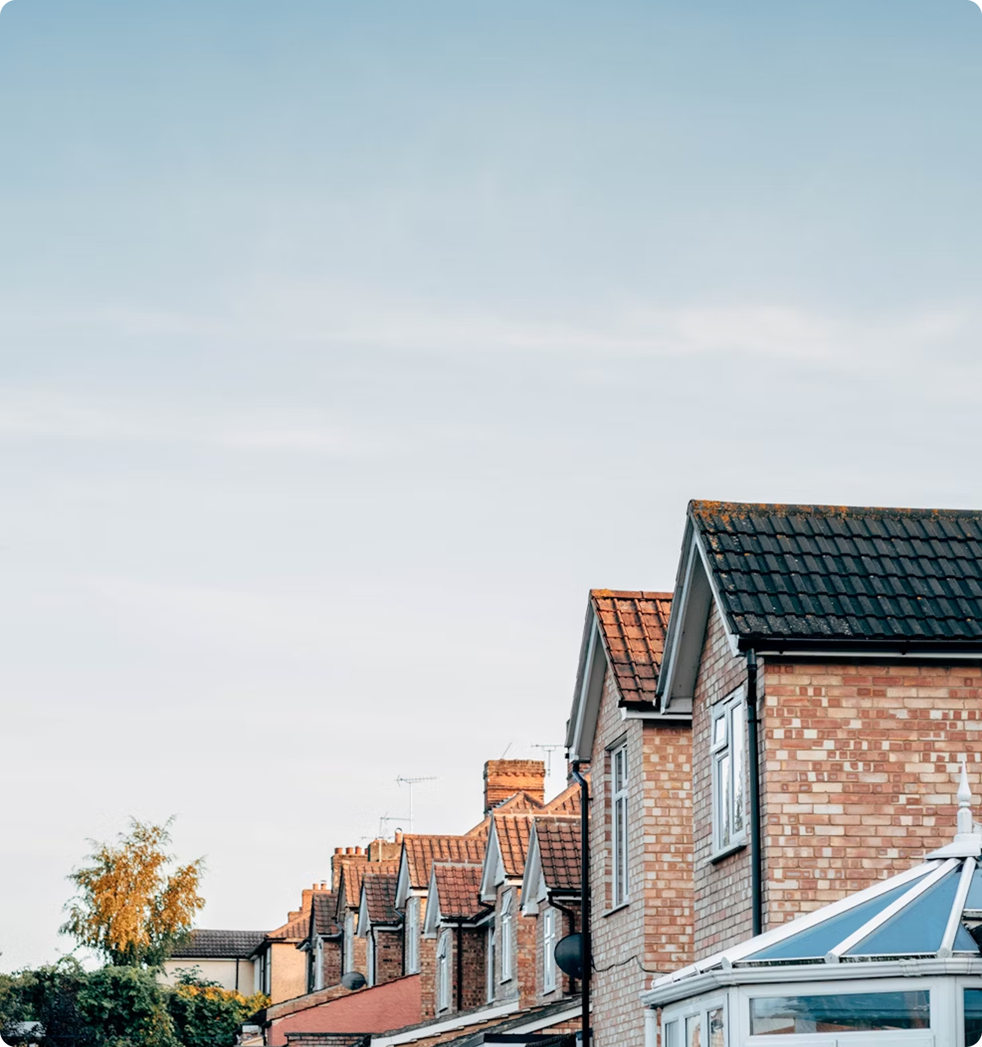 Pastel terraced houses