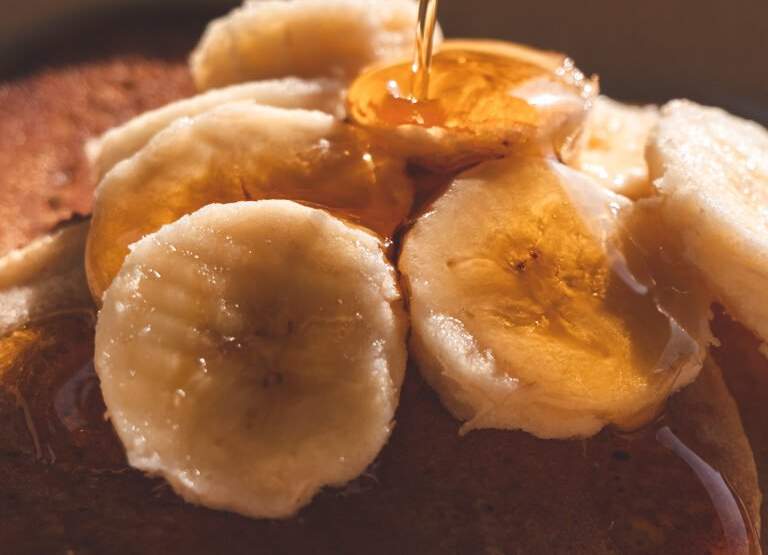 Pancakes moelleux servis