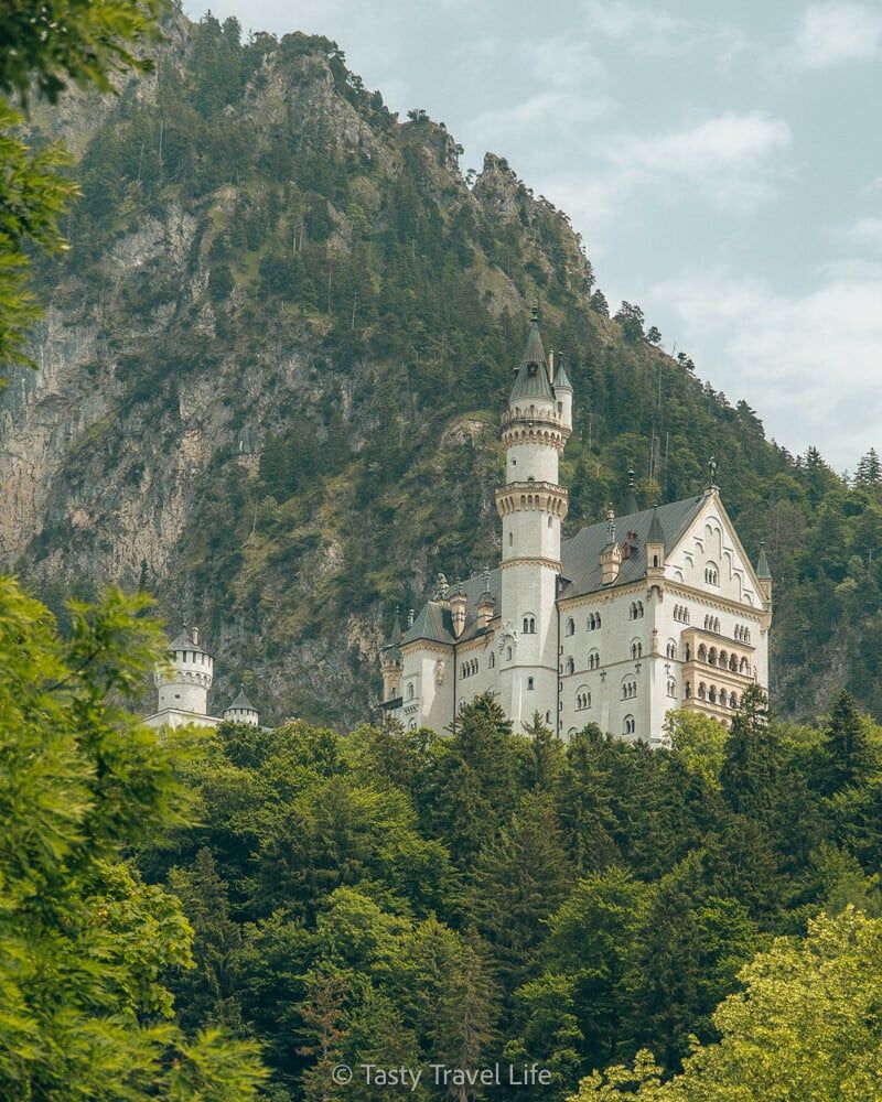 Neuschwanstein fairytale castle on hill 