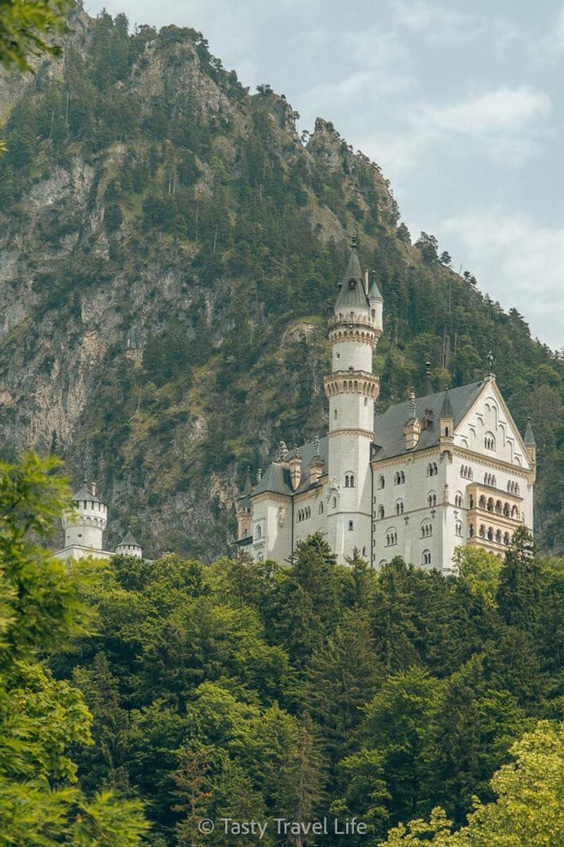Neuschwanstein fairytale castle on hill