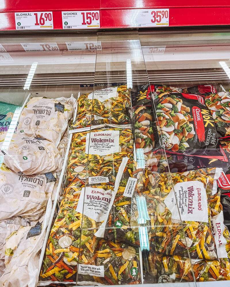 Guide supermarché Suède surgelés