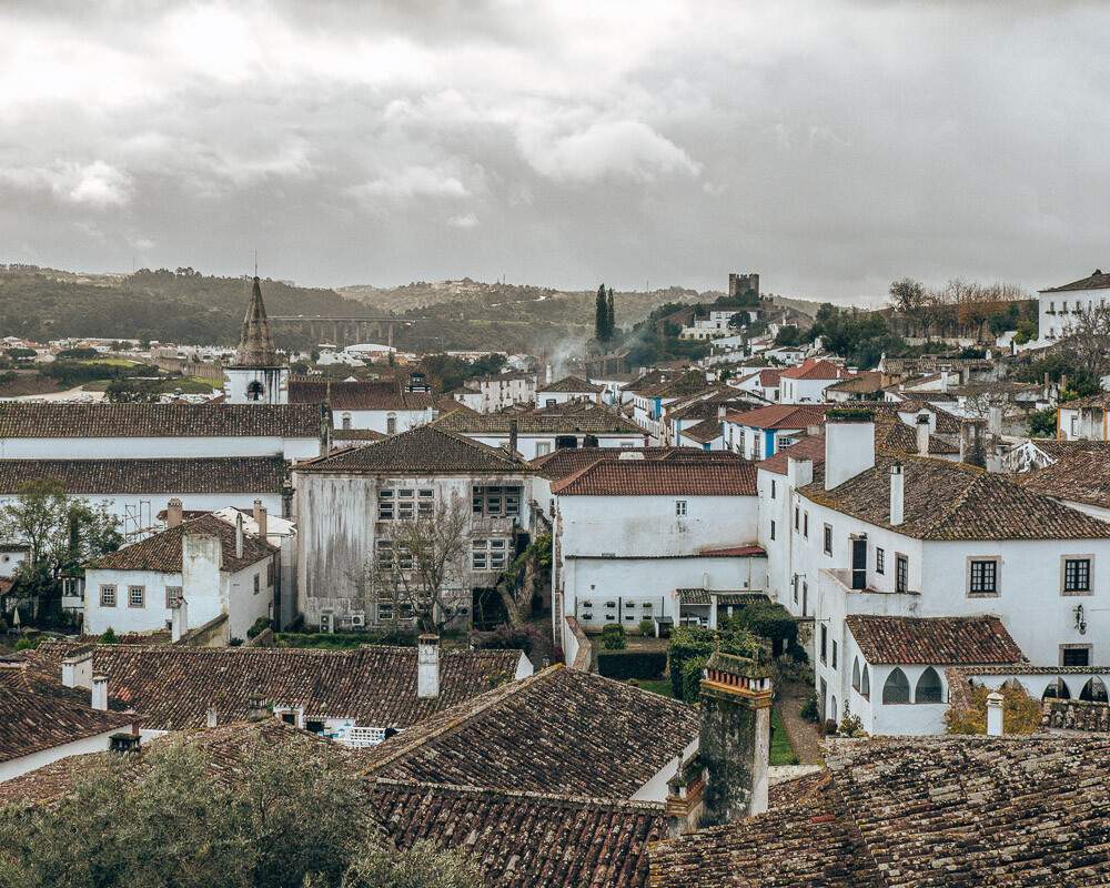 choses à faire à Óbidos - vue de la promenade sur les remparts