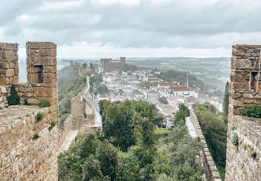 obidos things to do - wall walk view