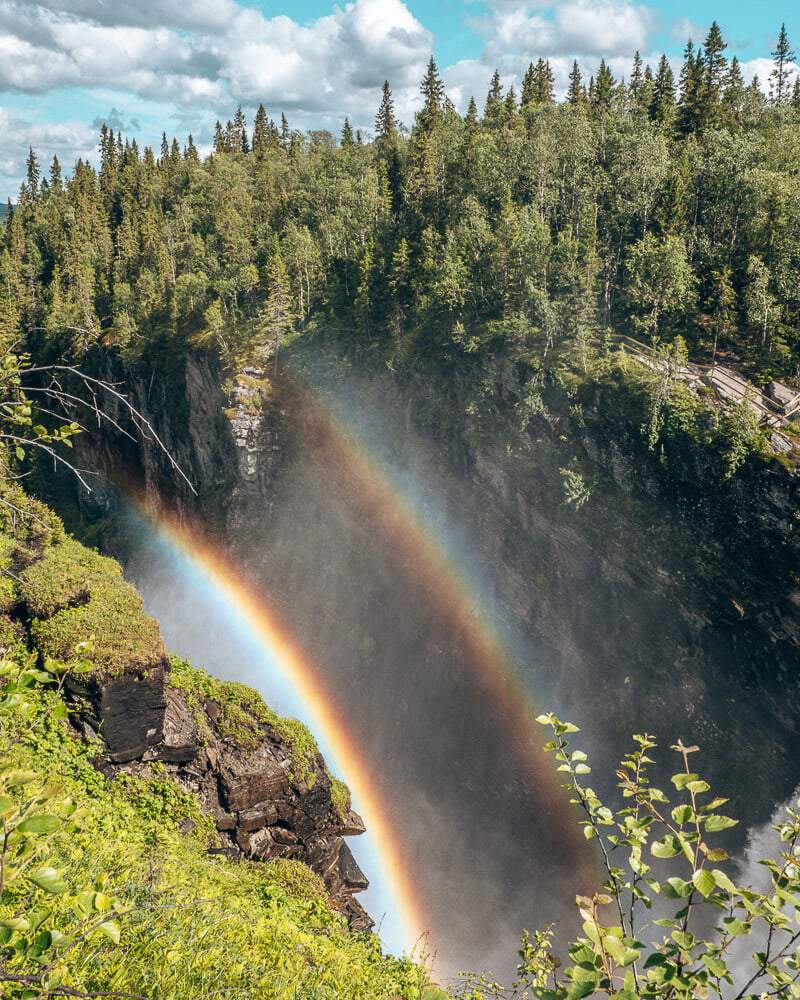Arc-en-ciel à Hällingsåfallet