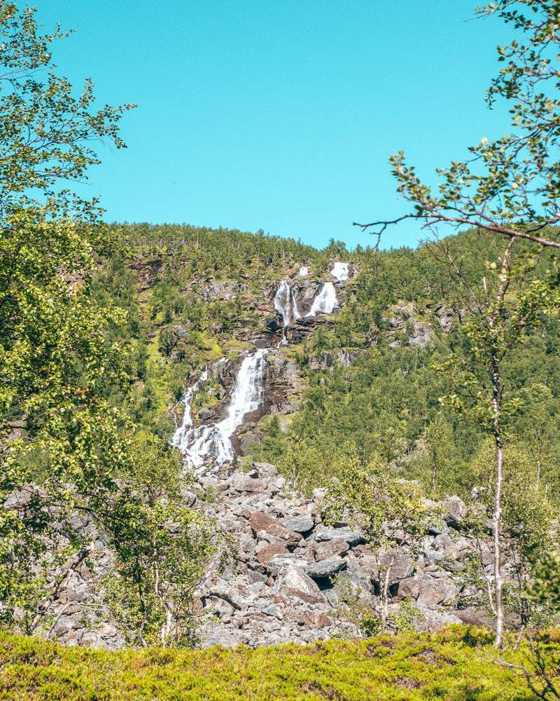 waterfall near the Steindalsbreen