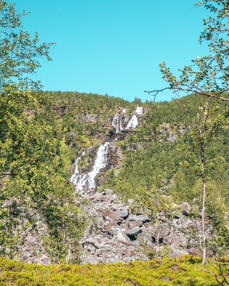 waterfall near the Steindalsbreen