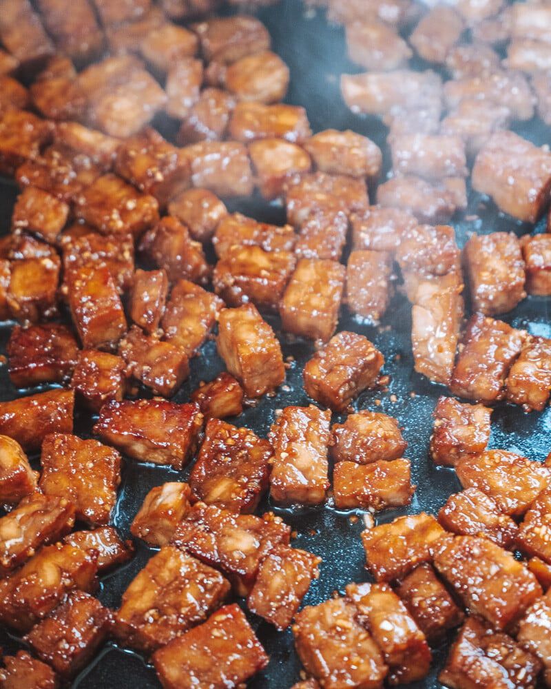 Tempeh in de pan
