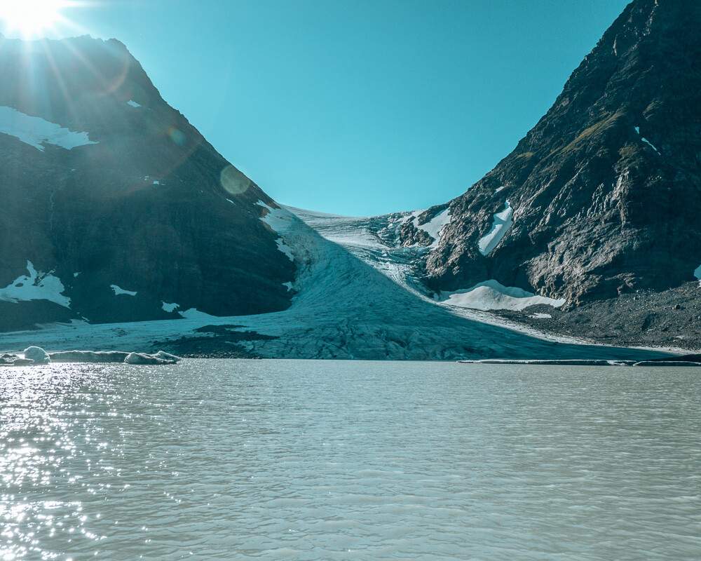 Steindalsbreen hike on lyngen fjord