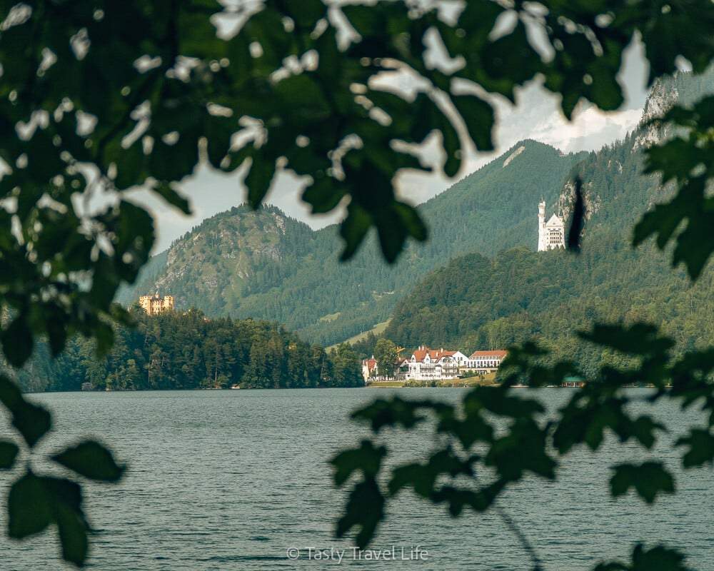 View of alpsee, neuschwanstein and hohenschwangau.