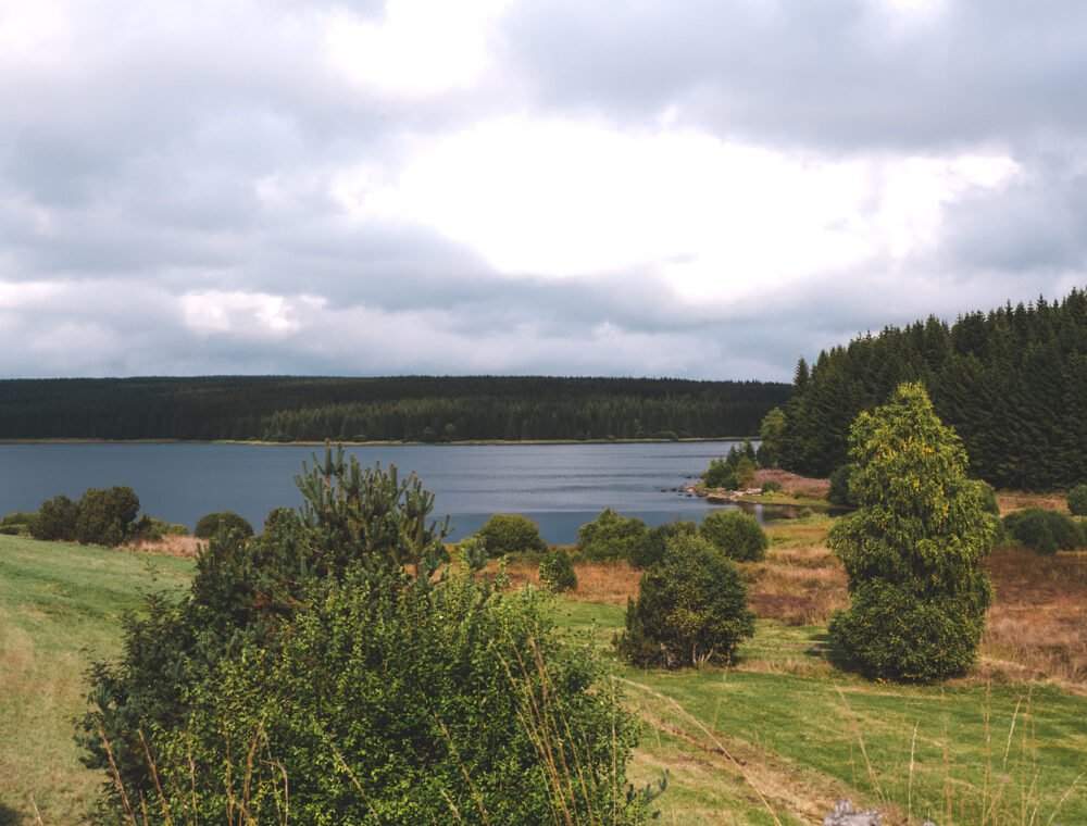 moody rain above lac de charpal