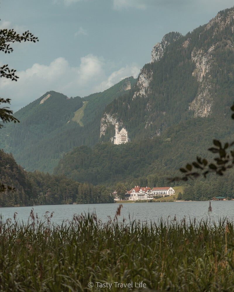 view neuschwanstein from the alpsee loop
