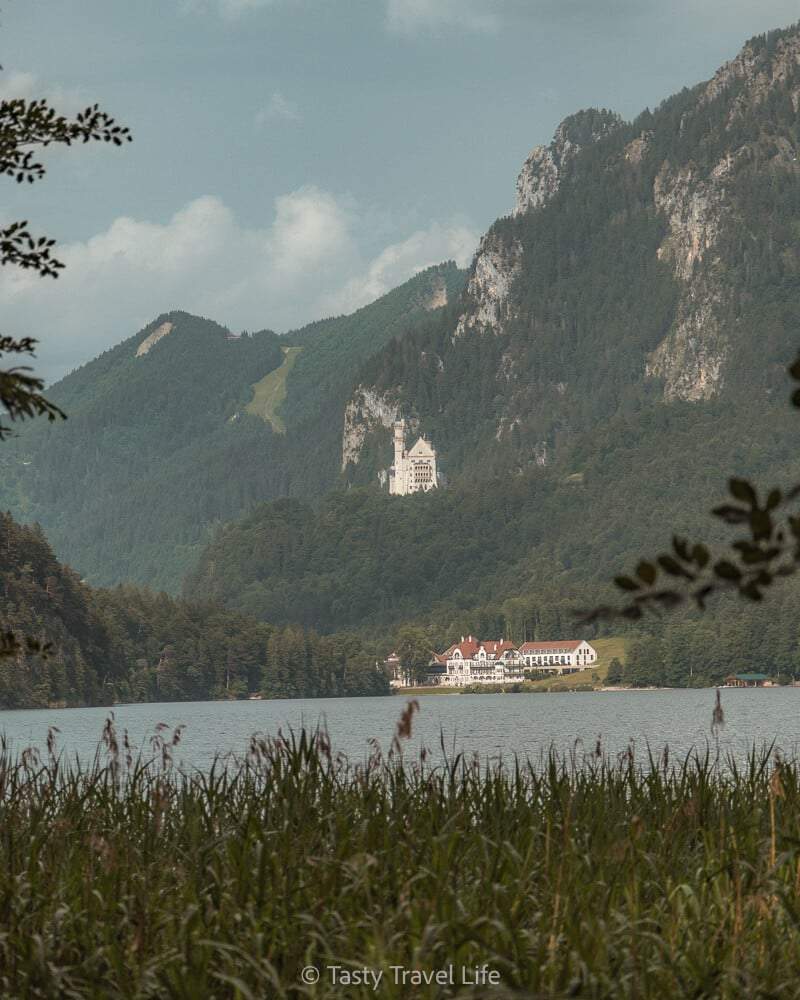 view neuschwanstein from the alpsee loop