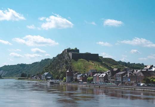 fortress of givet seen from the camper parking