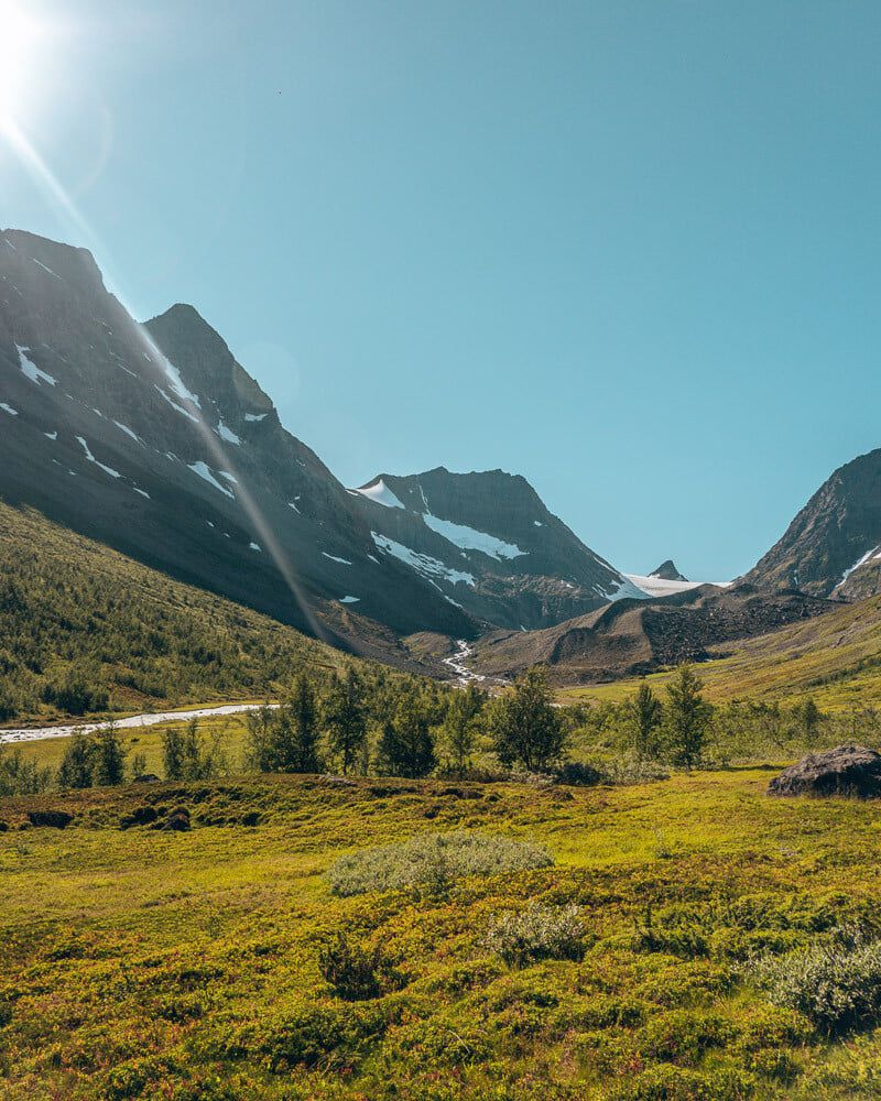valley view on the lyngen fjord