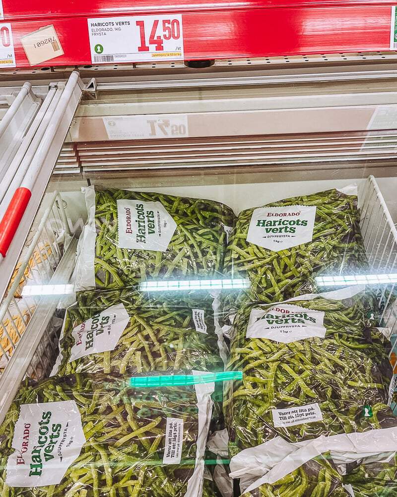 Guide supermarché Suède surgelés