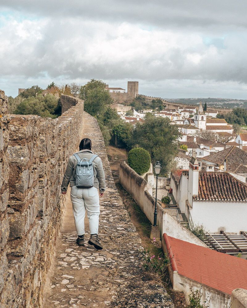 Things to do in obidos - wall walk