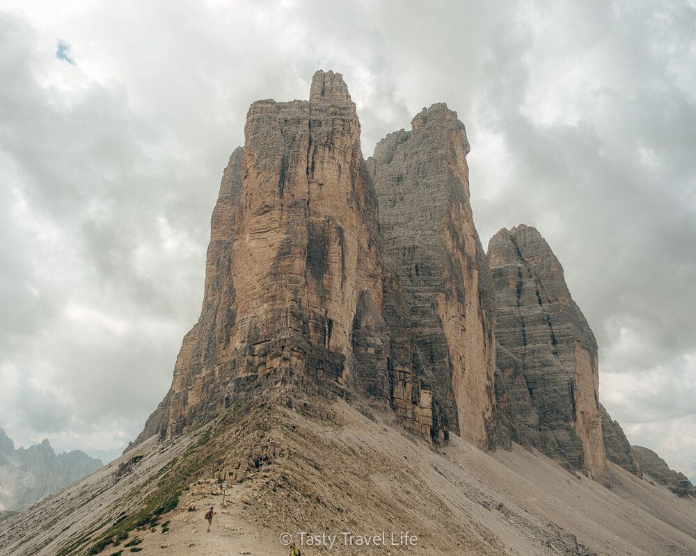 Vue des Tre Cime, la randonnée la plus populaire des Dolomites.