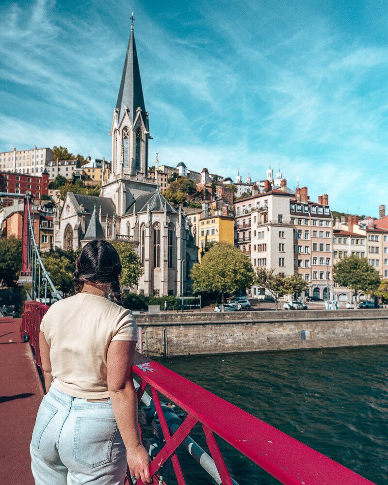 view of vieux lyon from bridge