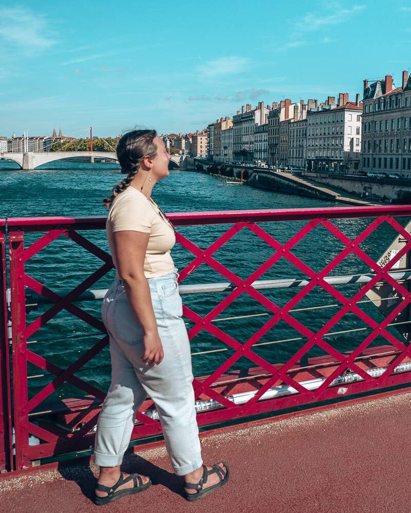 pont et vue de la ville de Lyon en France