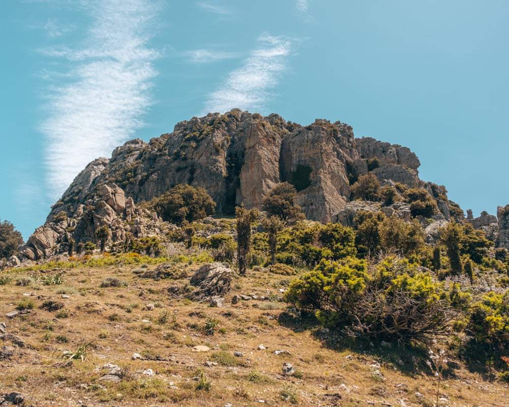 Monte Fumai vanaf de zijkant