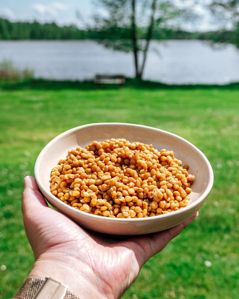 Accompagnement rapide aux lentilles avec vue sur le lac