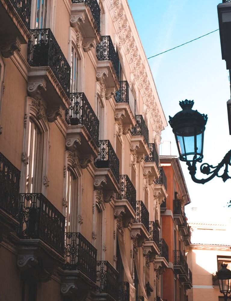 Prachtige kleurrijke gebouwen Valencia