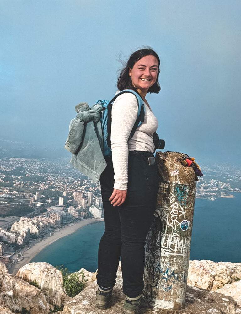 view over calpe from top