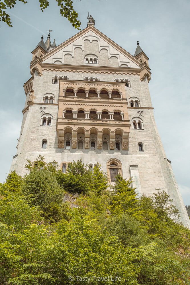 Neuschwanstein castle close up for details 